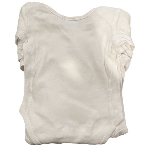 Set of 4 White Miniwear Baby Long Sleeve One-Piece Undershirts - Size M - Picture 3 of 3